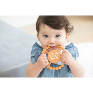 I Laugh At Dad Jokes Teether | Teethers & Rattles Baby & Toddler Orange