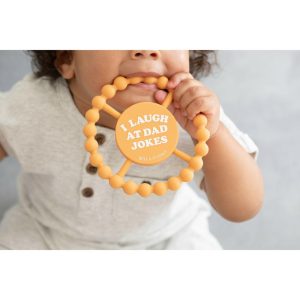 I Laugh At Dad Jokes Teether | Teethers & Rattles Baby & Toddler Orange