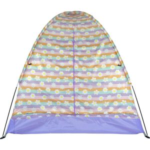 Indoor/Outdoor Camping Play Tent, Happy Daisy Stripes | Yard & Lawn Games Outdoor Purple