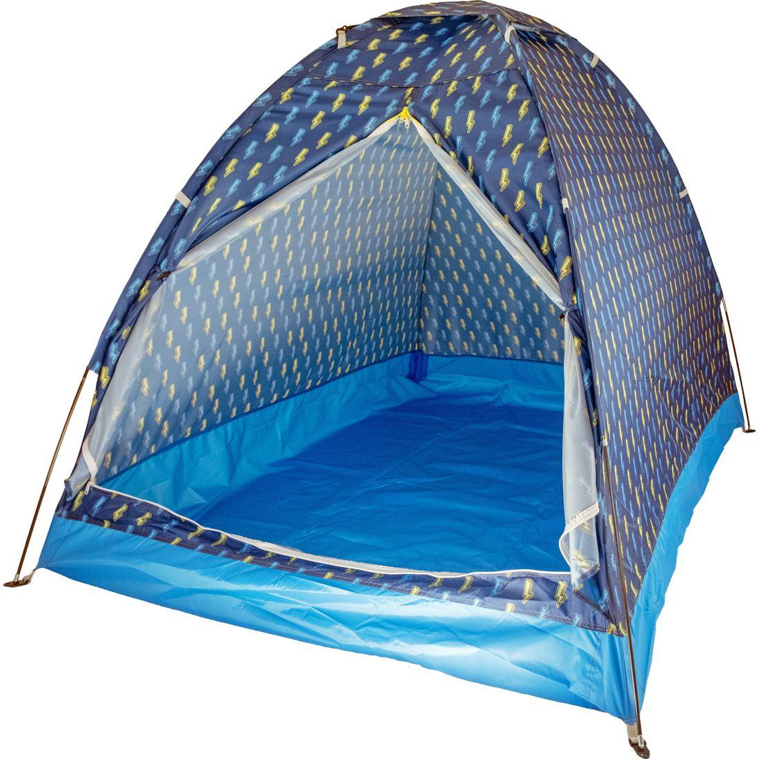 Indoor/Outdoor Camping Play Tent, Lightning Bolts | Yard & Lawn Games Outdoor Blue