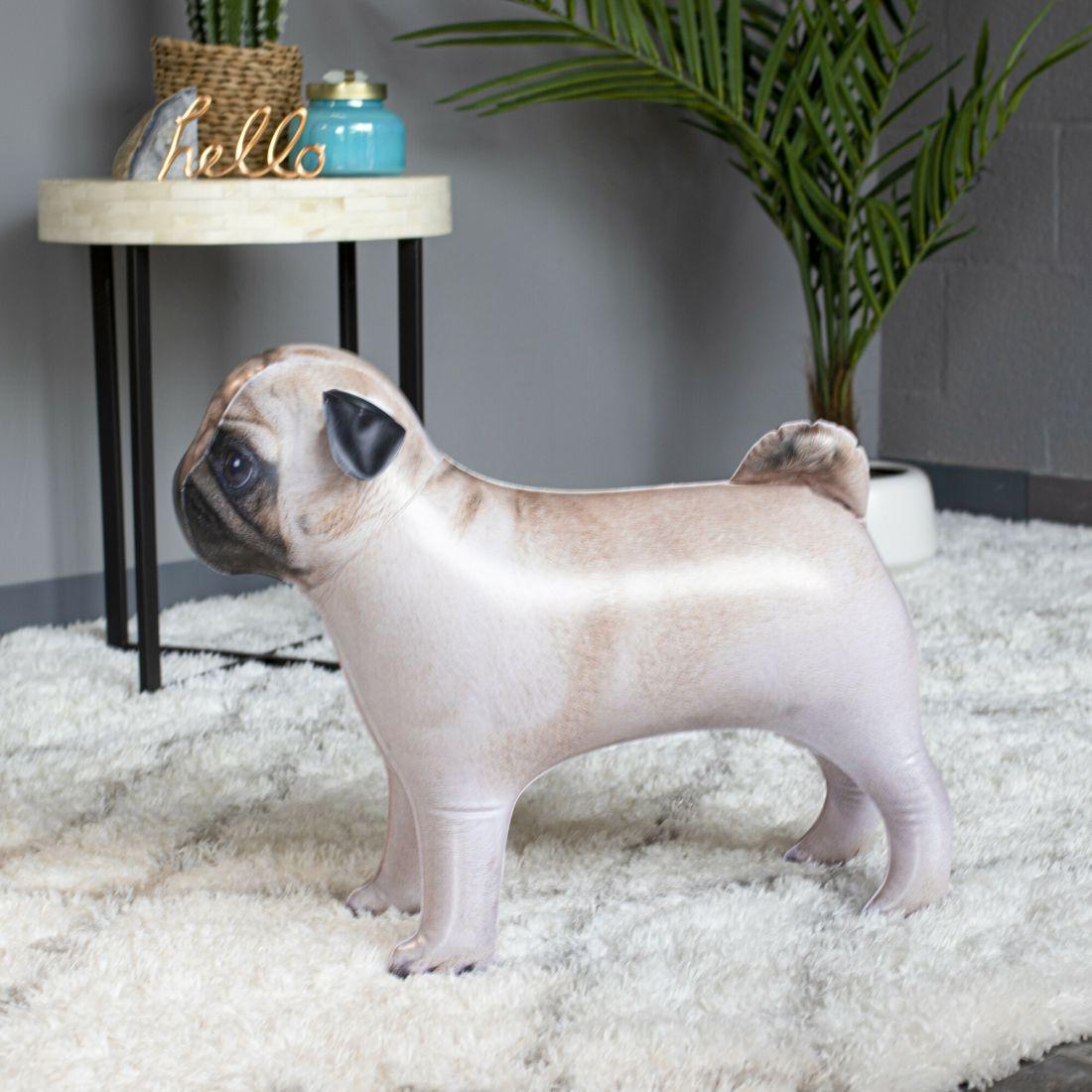 Inflatable Dog Pug, Beige | Yard & Lawn Games Outdoor Beige