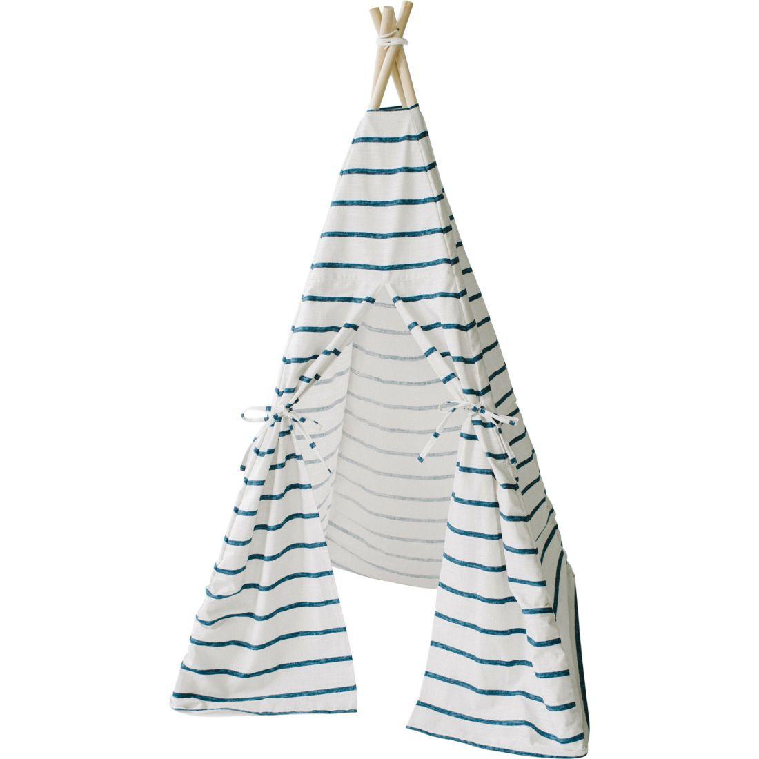 Isaac Play Tent, Blue Stripe | Play Tents & Playhouses Imaginative Learning Blue