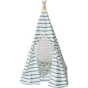 Isaac Play Tent, Blue Stripe | Play Tents & Playhouses Imaginative Learning Blue