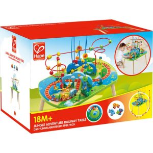 Jungle Adventure Wooden Bead Maze & Railway Track Play Table | Activity Tables Activity Tables Activity Tables