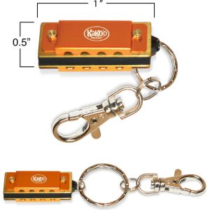 Kako’O Harmonica And Mini Harmonica With Bonus Cloth, Orange | Musical Kids Musical