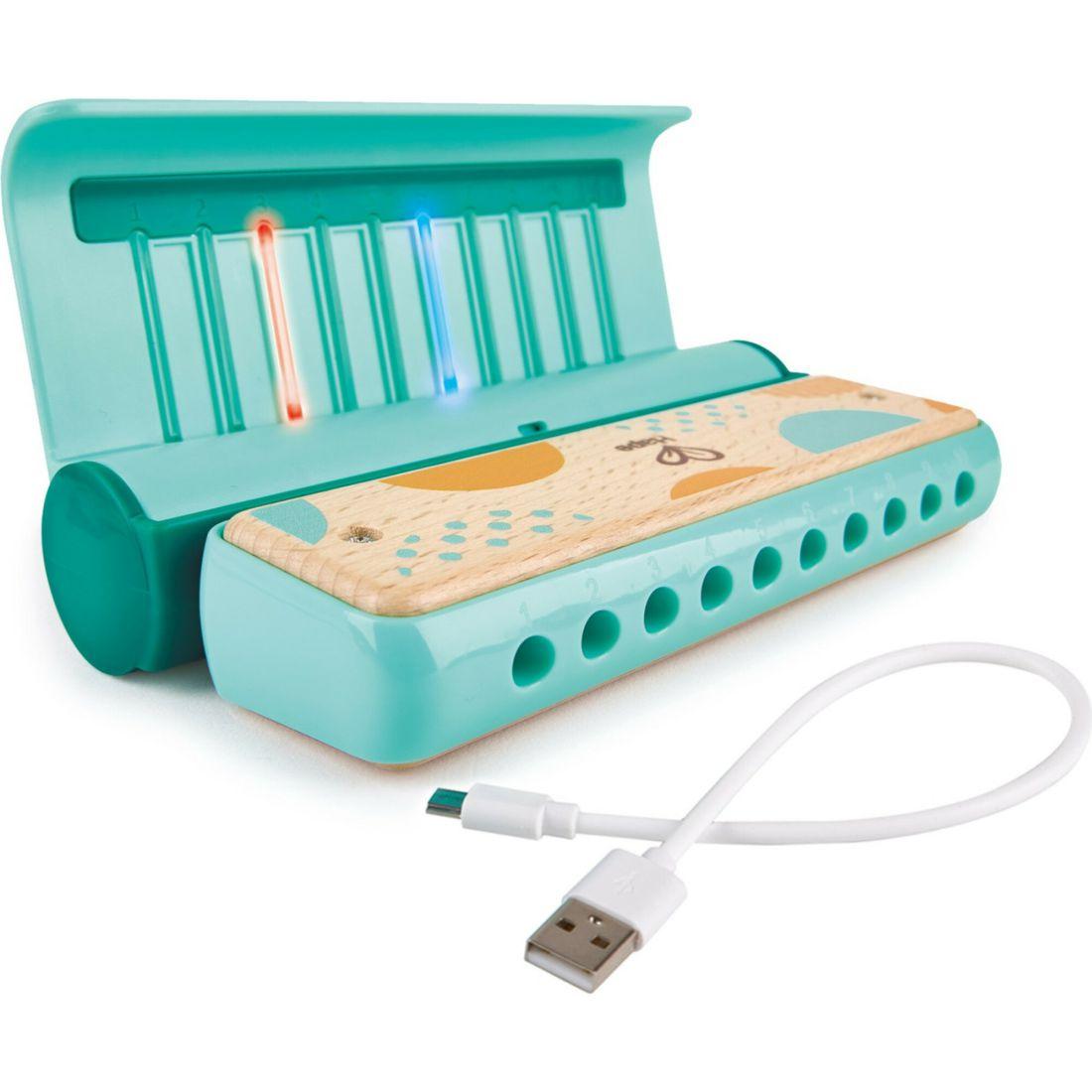 Kids Harmonica In Teal W/ Usb Charging Capabilities | Musical Kids Multi