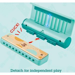 Kids Harmonica In Teal W/ Usb Charging Capabilities | Musical Kids Multi