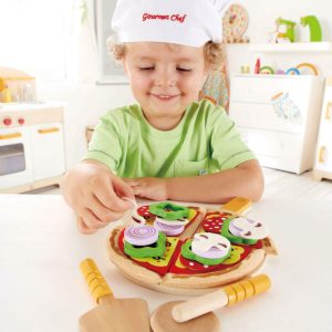 Kitchen Homemade Pizza Food Wooden Playset, 33 Pieces | Play Food & Accessories Kids Multi