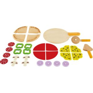 Kitchen Homemade Pizza Food Wooden Playset, 33 Pieces | Play Food & Accessories Kids Multi