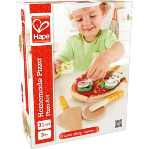 Kitchen Homemade Pizza Food Wooden Playset, 33 Pieces | Play Food & Accessories Kids Multi