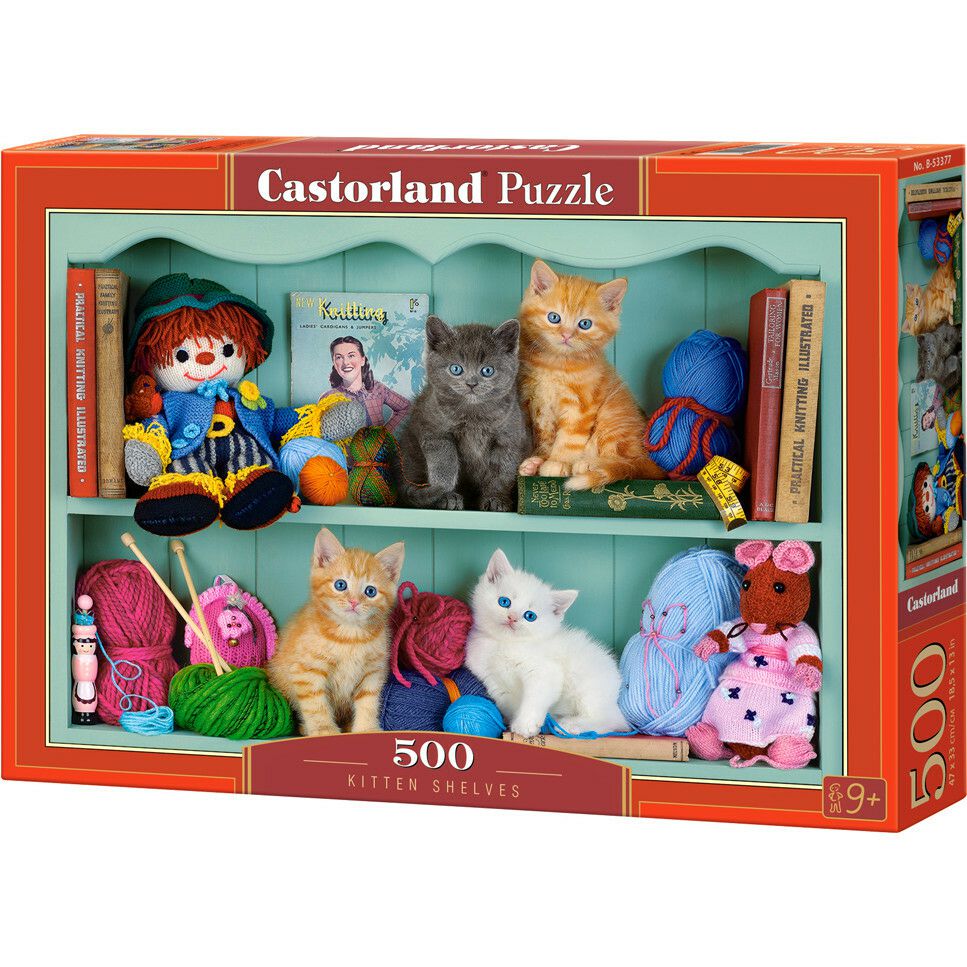 Kitten Shelves 500 Piece Jigsaw Puzzle | Puzzles Imaginative Learning Puzzles