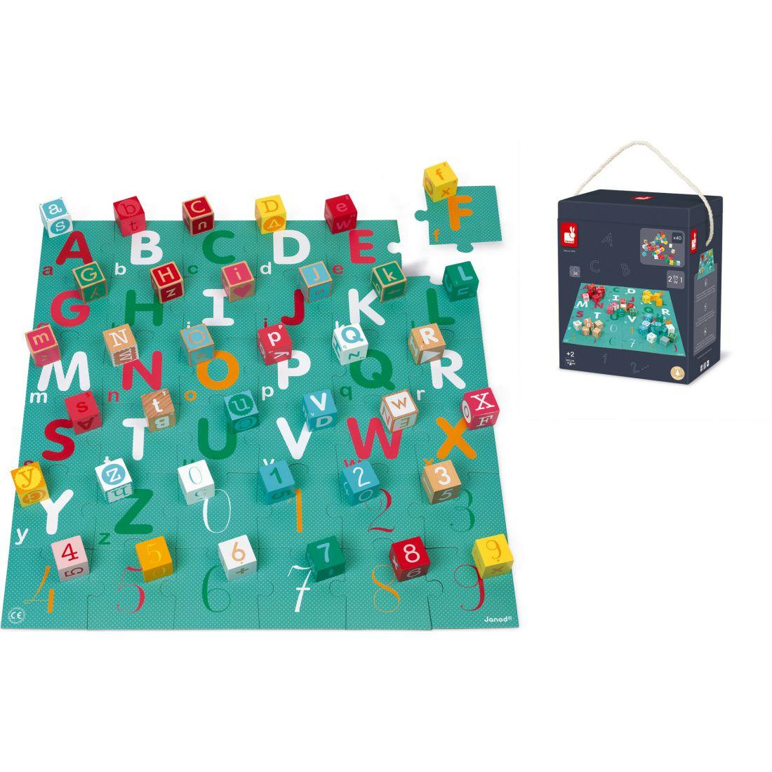 Kubix 40-Cube Set, Letters/Numbers Puzzle | Puzzles Imaginative Learning Multi