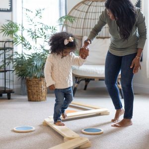 Learn ‘N Balance Set With 4 Stepping Stones, Natural | Play Room Kids Natural