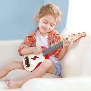 Learn With Lights Toddler Electronic Ukulele In Red | Musical Kids Multi