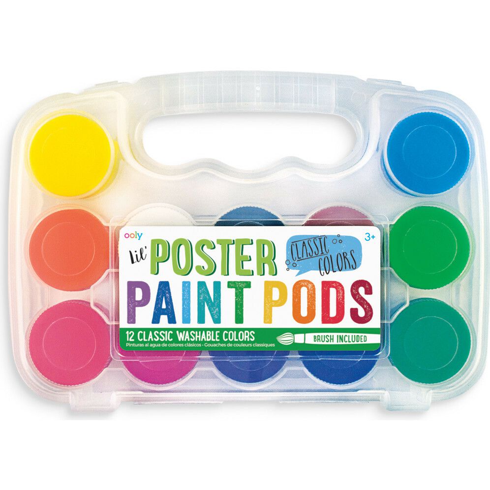 Lil’ Poster Paint Pods & Brush, Classic Colors | Arts & Crafts Arts & Crafts Arts & Crafts