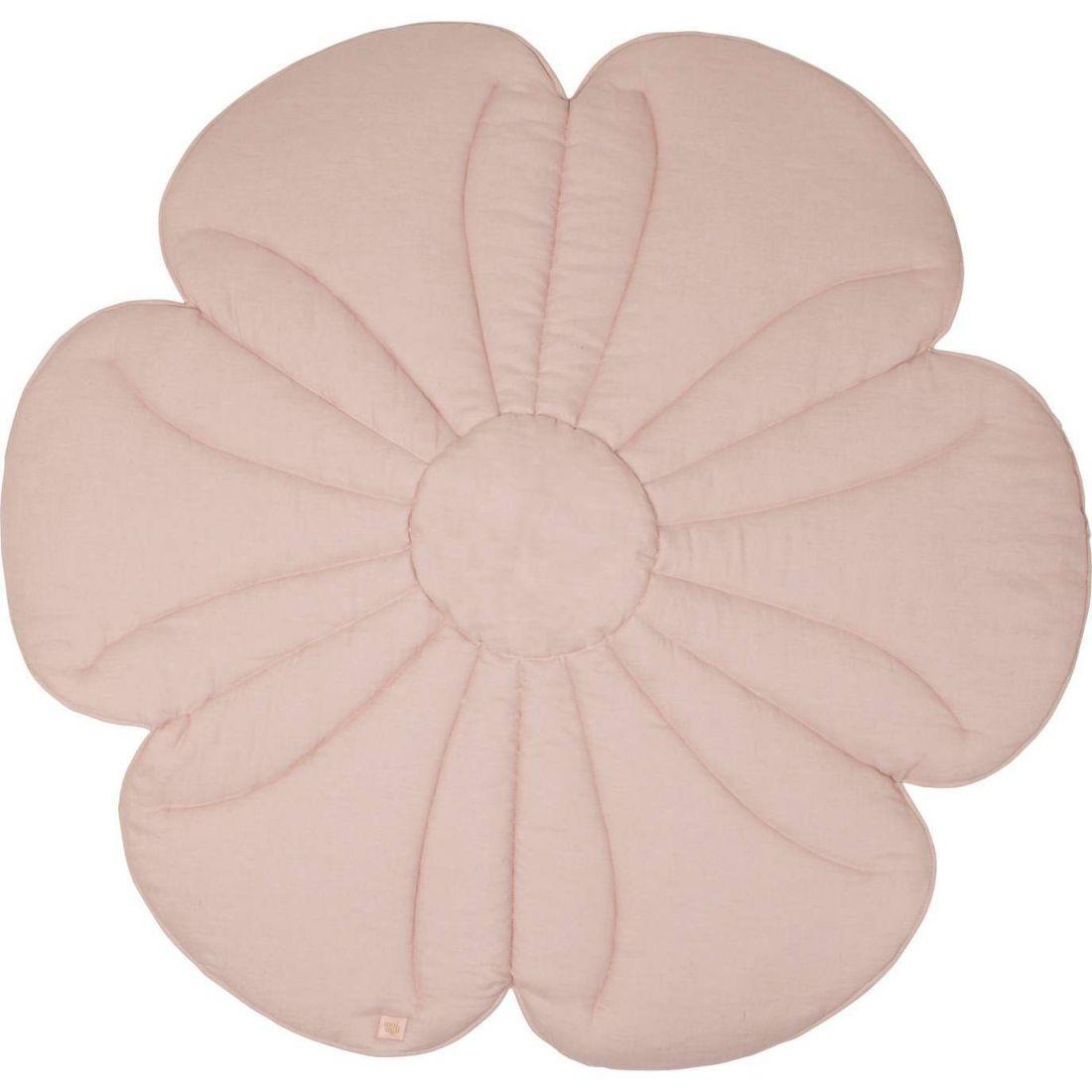 Linen Flower Play Mat, Powder Rose | Activity Gyms & Playmats Activity Gyms & Playmats Activity Gyms & Playmats