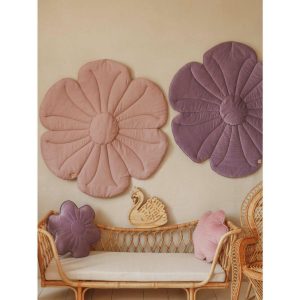 Linen Flower Play Mat, Powder Rose | Activity Gyms & Playmats Activity Gyms & Playmats Activity Gyms & Playmats