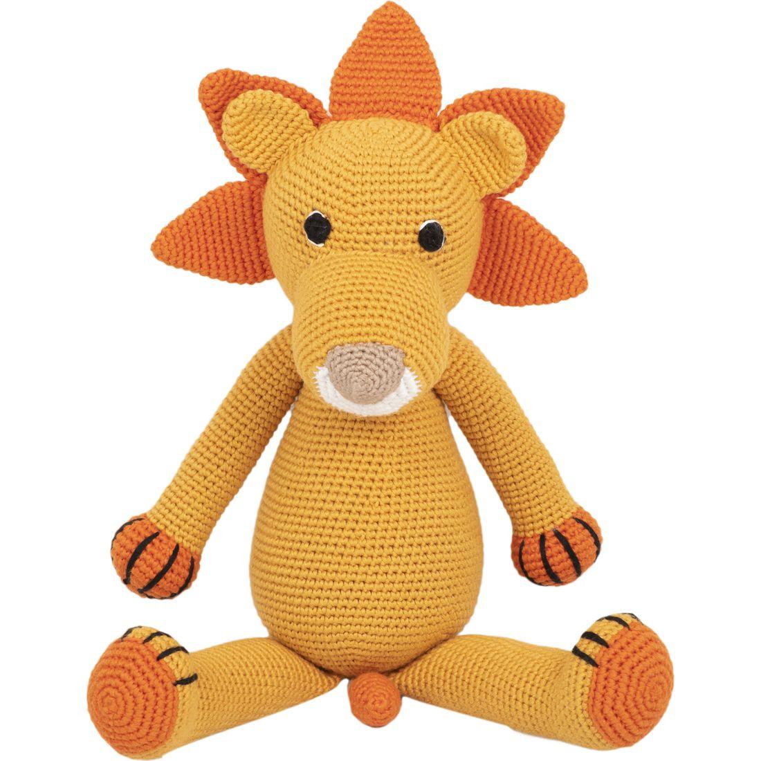 Lion Stuffed Animal Organic Handmade | Plush Kids Orange