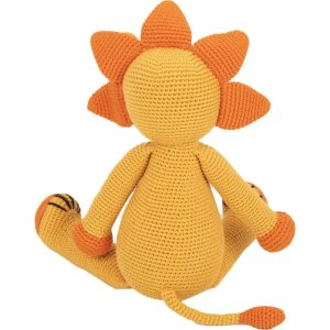 Lion Stuffed Animal Organic Handmade | Plush Kids Orange