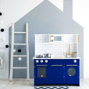 Little Chef Berlin Modern Play Kitchen | Play Kitchens Kids Blue