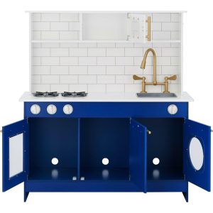 Little Chef Berlin Modern Play Kitchen | Play Kitchens Kids Blue