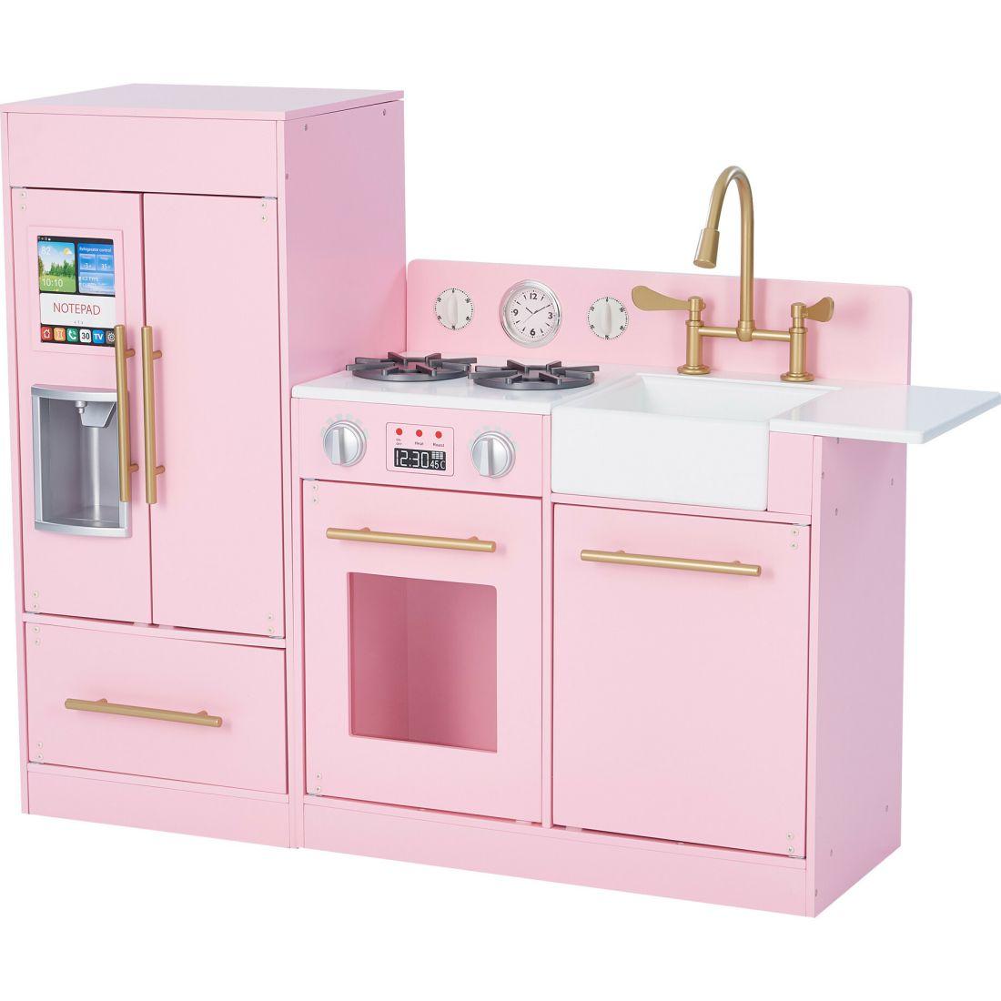 Little Chef Charlotte Modern Play Kitchen, Pink/Gold | Play Kitchens Kids Pink