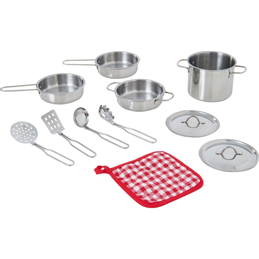 Little Chef Frankfurt Stainless Steel Cooking Accessory Set | Play Food & Accessories Kids Multi