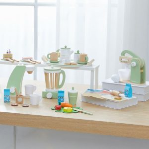 Little Chef Frankfurt Wooden Blender Play Kitchen Accessories, Green | Play Food & Accessories Kids Green