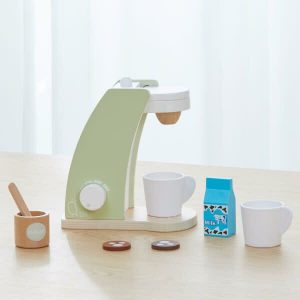 Little Chef Frankfurt Wooden Coffee Machine Accessories, Green | Play Food & Accessories Kids Green