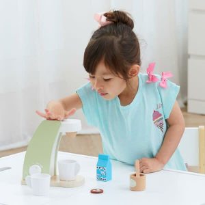 Little Chef Frankfurt Wooden Coffee Machine Accessories, Green | Play Food & Accessories Kids Green