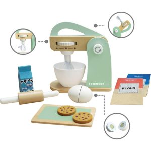 Little Chef Frankfurt Wooden Mixer Play Kitchen Accessories, Green | Play Food & Accessories Kids Green