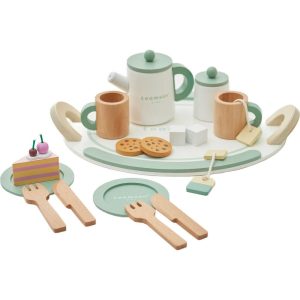 Little Chef Frankfurt Wooden Tea Accessories, Green | Play Food & Accessories Kids Green