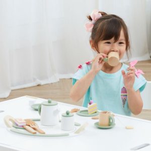 Little Chef Frankfurt Wooden Tea Accessories, Green | Play Food & Accessories Kids Green