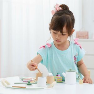 Little Chef Frankfurt Wooden Tea Accessories, Green | Play Food & Accessories Kids Green