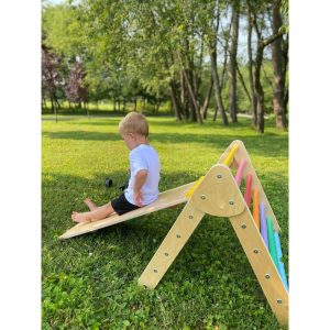 Little Climber With Ladder, Birch/Rainbow | Activity Gyms & Playmats Activity Gyms & Playmats Activity Gyms & Playmats