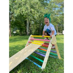 Little Climber With Ladder, Birch/Rainbow | Activity Gyms & Playmats Activity Gyms & Playmats Activity Gyms & Playmats