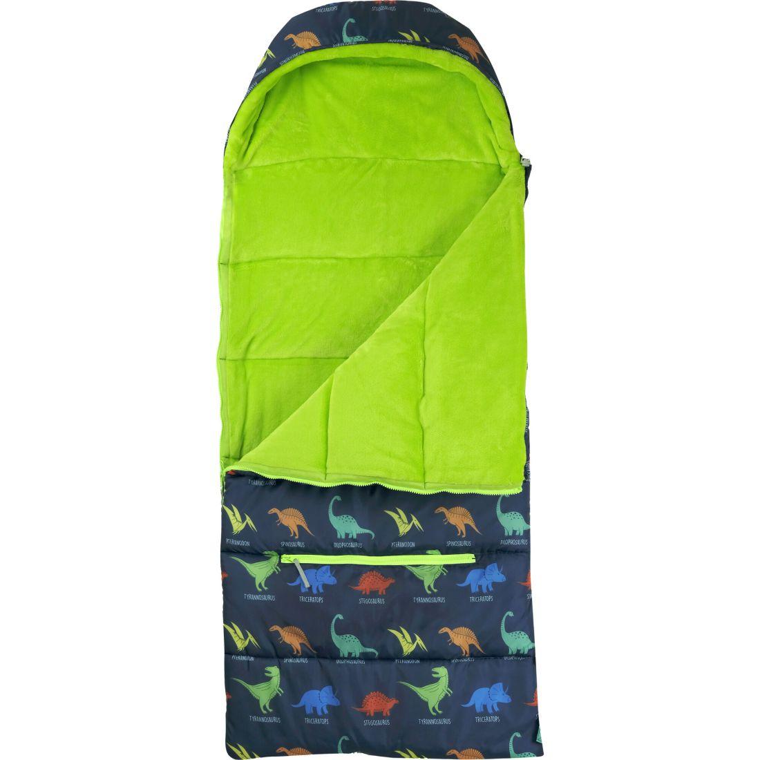 Little Kid’S Sleep-N-Pack Sleepbag, Dinosaurs And Key Lime Green | Yard & Lawn Games Outdoor Navy