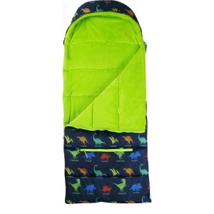 Little Kid’S Sleep-N-Pack Sleepbag, Dinosaurs And Key Lime Green | Yard & Lawn Games Outdoor Navy