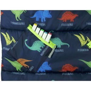 Little Kid’S Sleep-N-Pack Sleepbag, Dinosaurs And Key Lime Green | Yard & Lawn Games Outdoor Navy