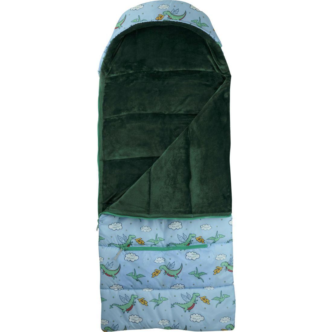 Little Kid’S Sleep-N-Pack Sleepbag, Dragons And Green | Yard & Lawn Games Outdoor Blue