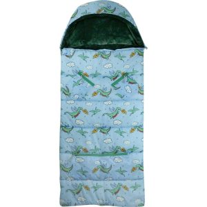 Little Kid’S Sleep-N-Pack Sleepbag, Dragons And Green | Yard & Lawn Games Outdoor Blue