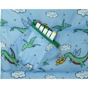 Little Kid’S Sleep-N-Pack Sleepbag, Dragons And Green | Yard & Lawn Games Outdoor Blue