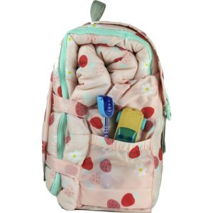 Little Kid’S Sleep-N-Pack Sleepbag, Strawberries Daisies And Seafoam | Yard & Lawn Games Outdoor Pink