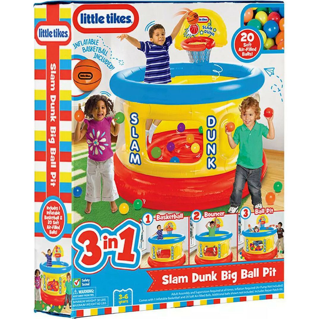 Little Tikes Slam Dunk Big Ball Pit | Play Room Kids Multi