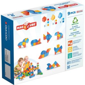 Magicubes Shapes Recycled, 9 Pieces | STEM Toys Kids Multi