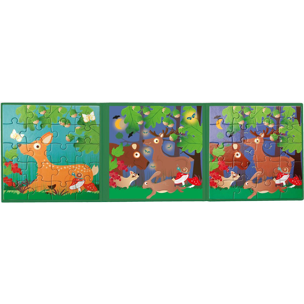 Magnetic Puzzle Book To Go Forest Life | Puzzles Imaginative Learning Multi