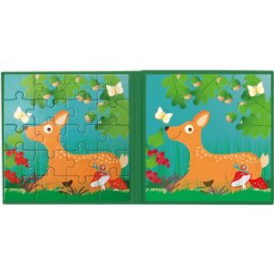 Magnetic Puzzle Book To Go Forest Life | Puzzles Imaginative Learning Multi