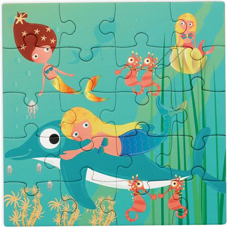 Magnetic Puzzle Book To Go Mermaids | Puzzles Imaginative Learning Multi