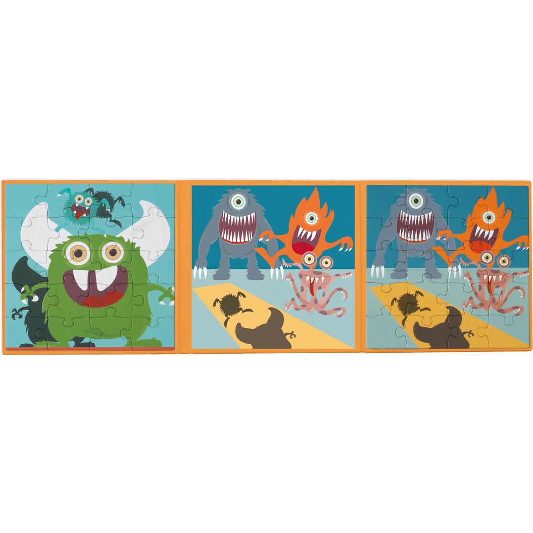 Magnetic Puzzle Book To Go Monsters | Puzzles Imaginative Learning Multi