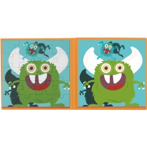 Magnetic Puzzle Book To Go Monsters | Puzzles Imaginative Learning Multi